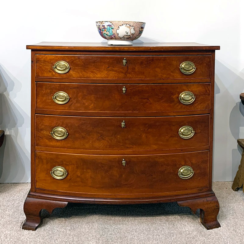 Antique Room Aesthetic with Pine Dresser and Mahogany Chest of Drawers