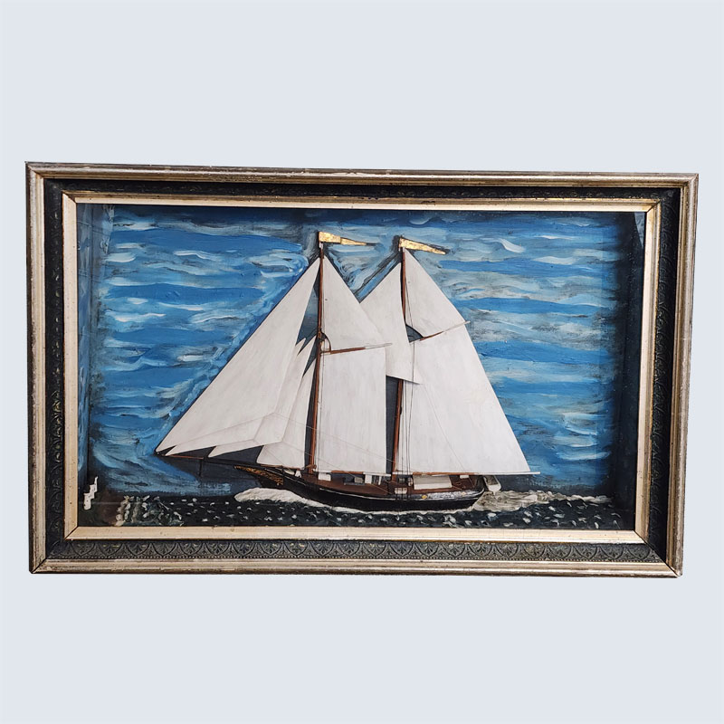 Ship diorama of the schooner FREEWIND