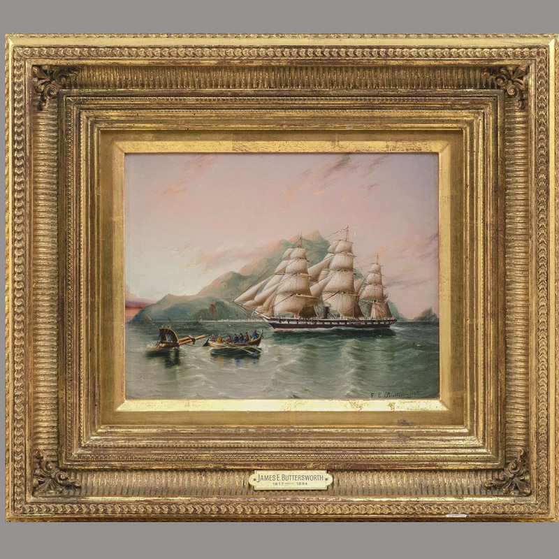 Slide 1; American Frigate Off the Coast of Sicily by J.E. Buttersworth