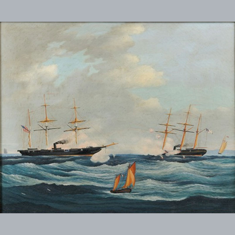 "Arctic Sun with Full Rigged Ship" by Conrad Hans Selmyhr