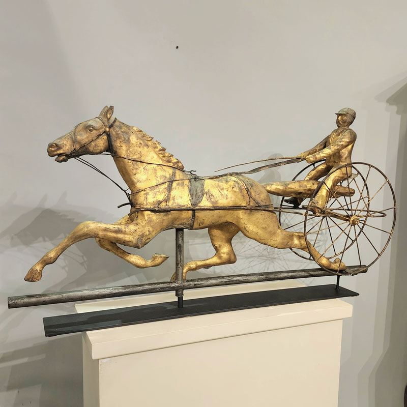 Horse and sulky weathervane
