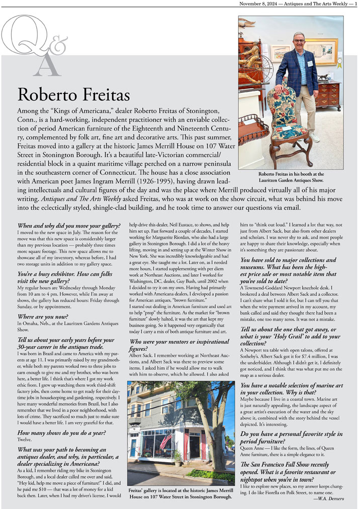 Q&A Roberto Freitas, article featured in The Bee, November 8, 2024